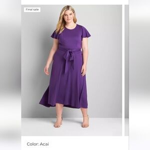 Lane Bryant Purple Lena High Low Dress